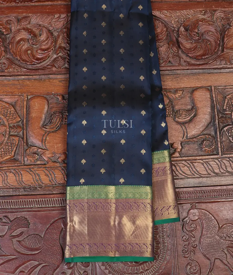 Midnight Blue Soft Silk Saree T575464-image