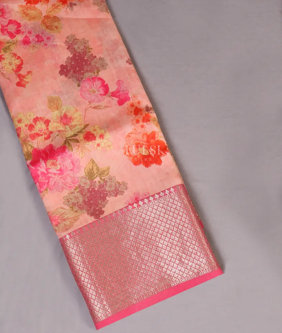 Peach Chaniya Silk Saree T577417-image