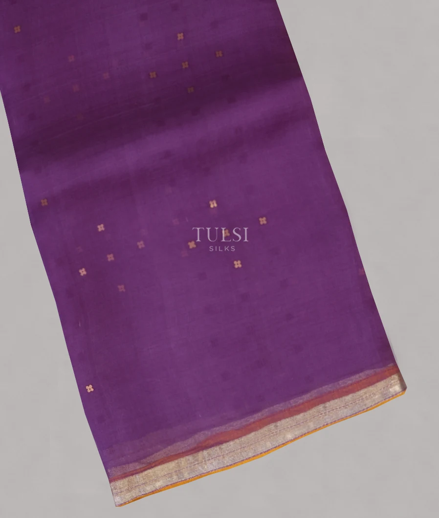 Purple Woven Organza Saree T583927-image