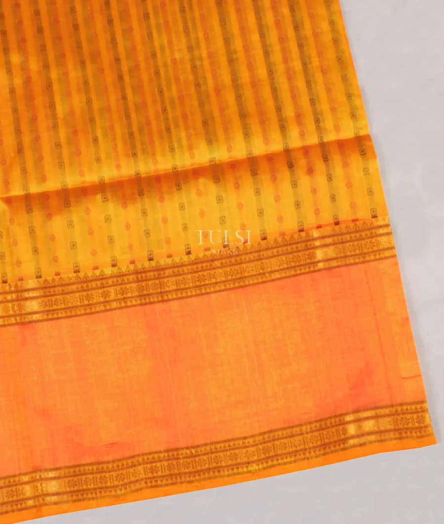 Yellow Silk Cotton Saree T586595-image