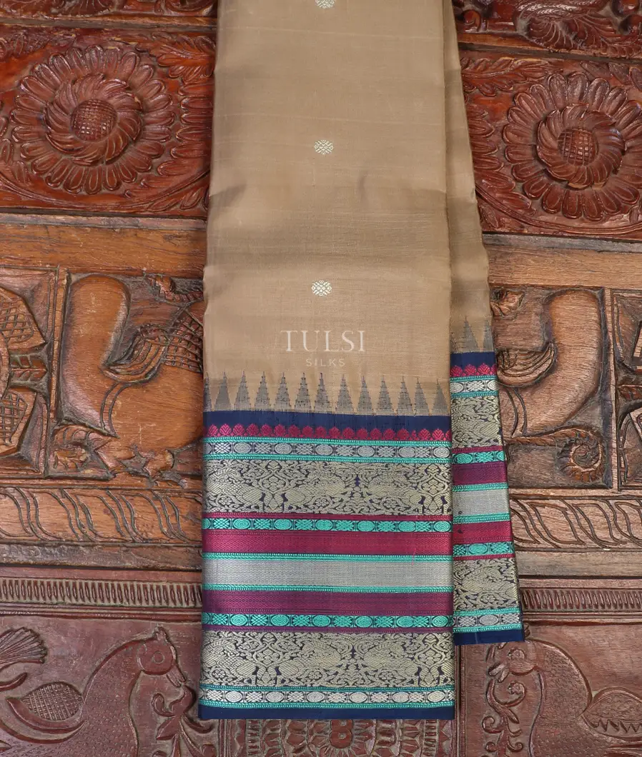 Light Brown Kanjivaram Silk Saree T587270-image