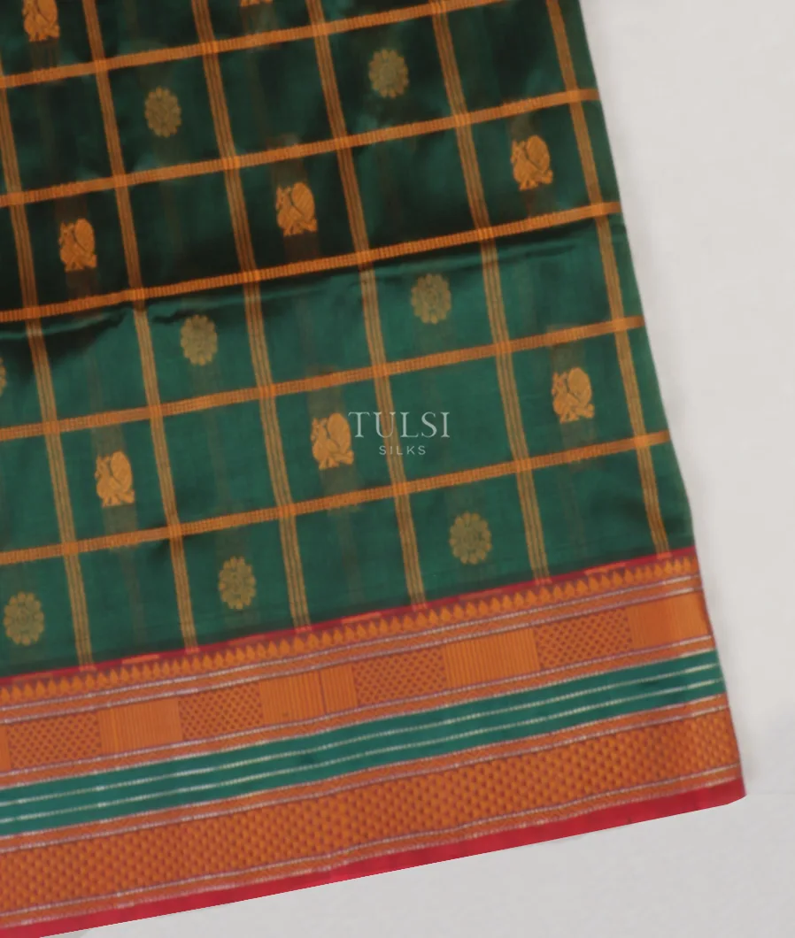 Green Silk Cotton Saree T586625-image