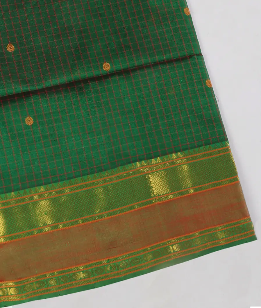 Green Silk Cotton Saree T541768-1-image