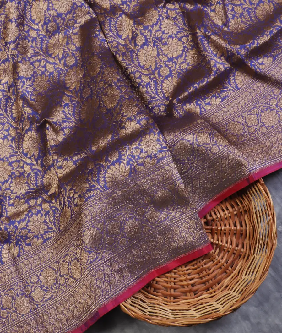 Blue Banaras Silk Saree T579974-image