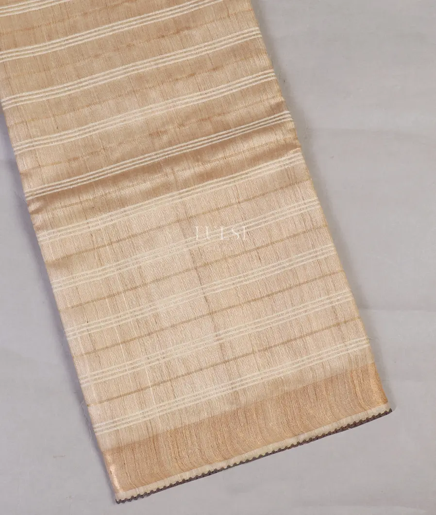 Light Beige Woven Tussar Saree T573531-image