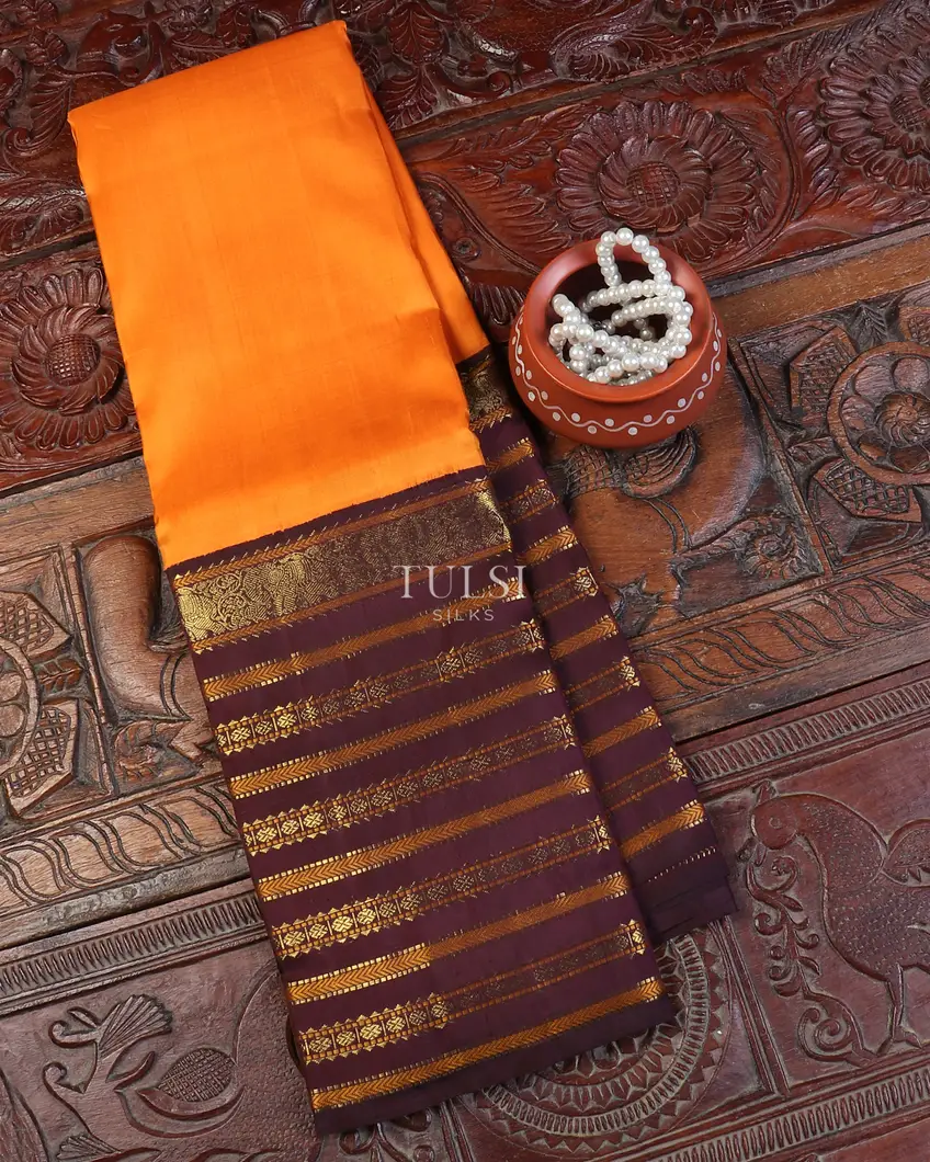 Yellow Kanjivaram Silk Saree T547035-image
