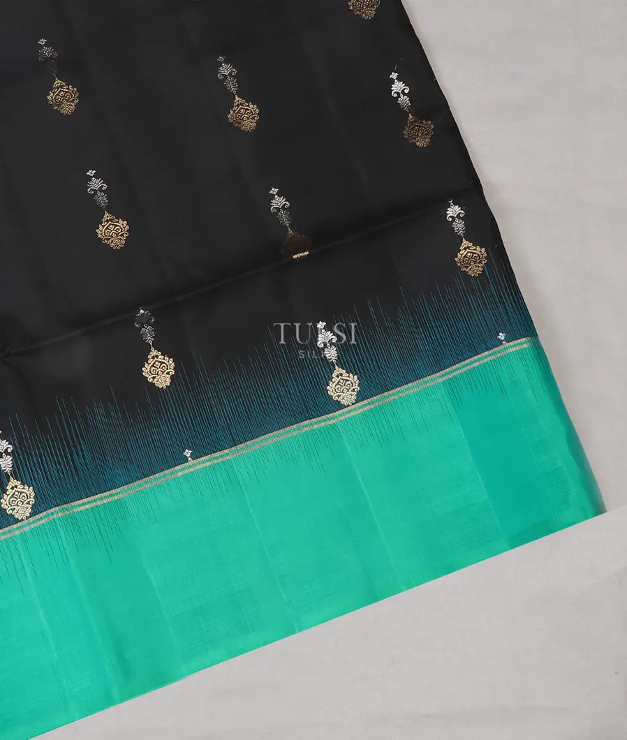 Black Soft Silk Saree T582875-image