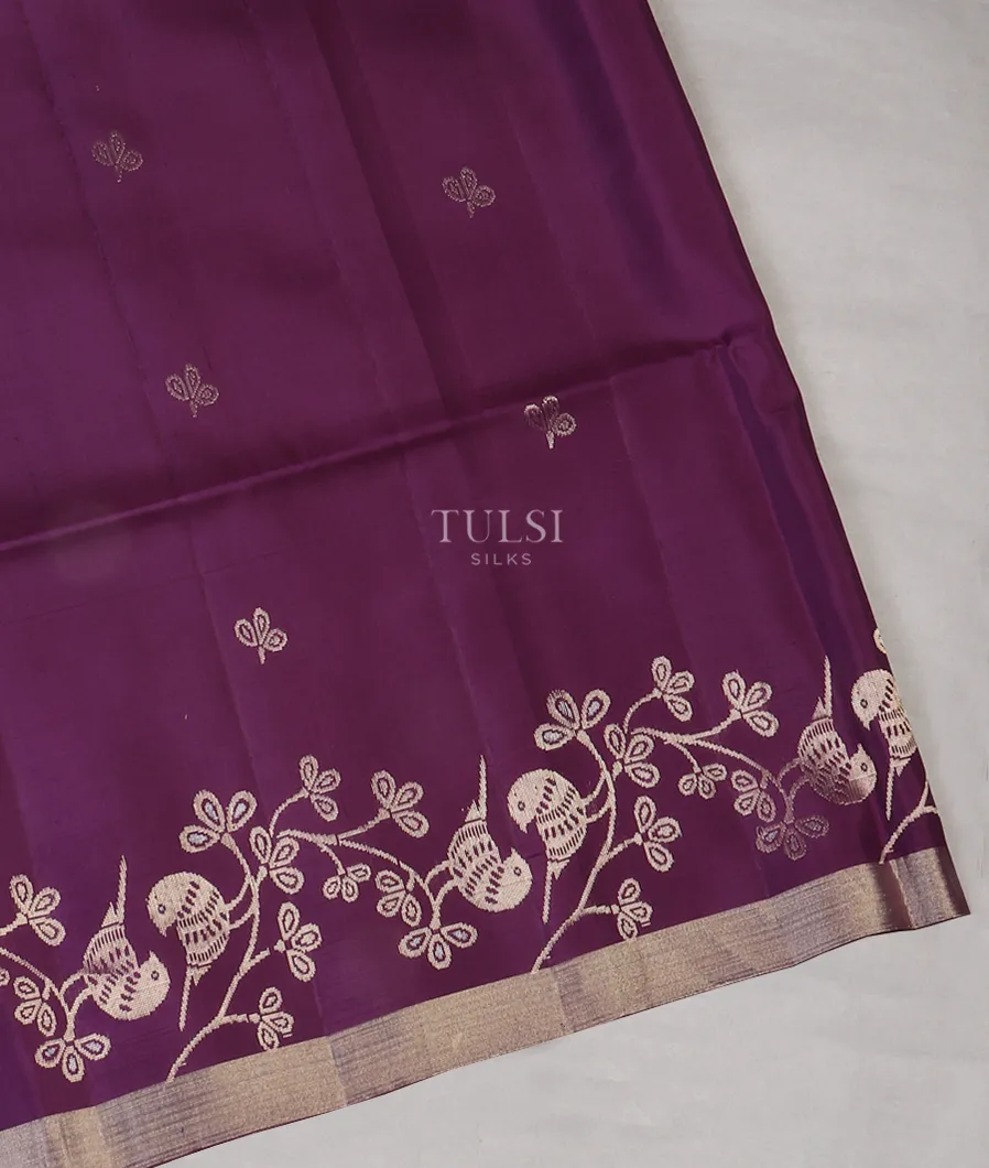 Purple Soft Silk Saree T583550-image