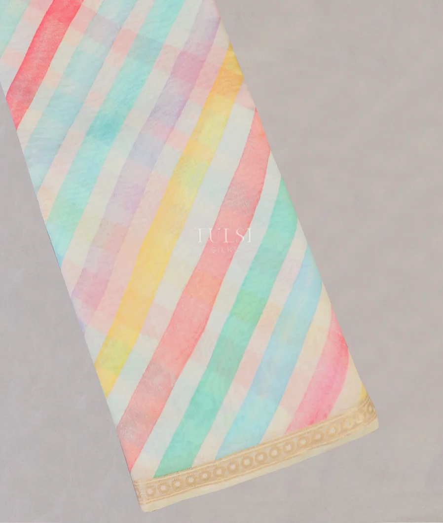 Off - White Tussar Cotton Saree T586158-image
