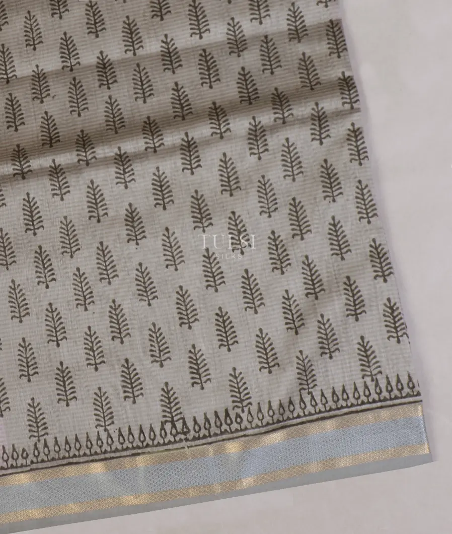 Grey Maheshwari Printed Cotton Saree T585832-image