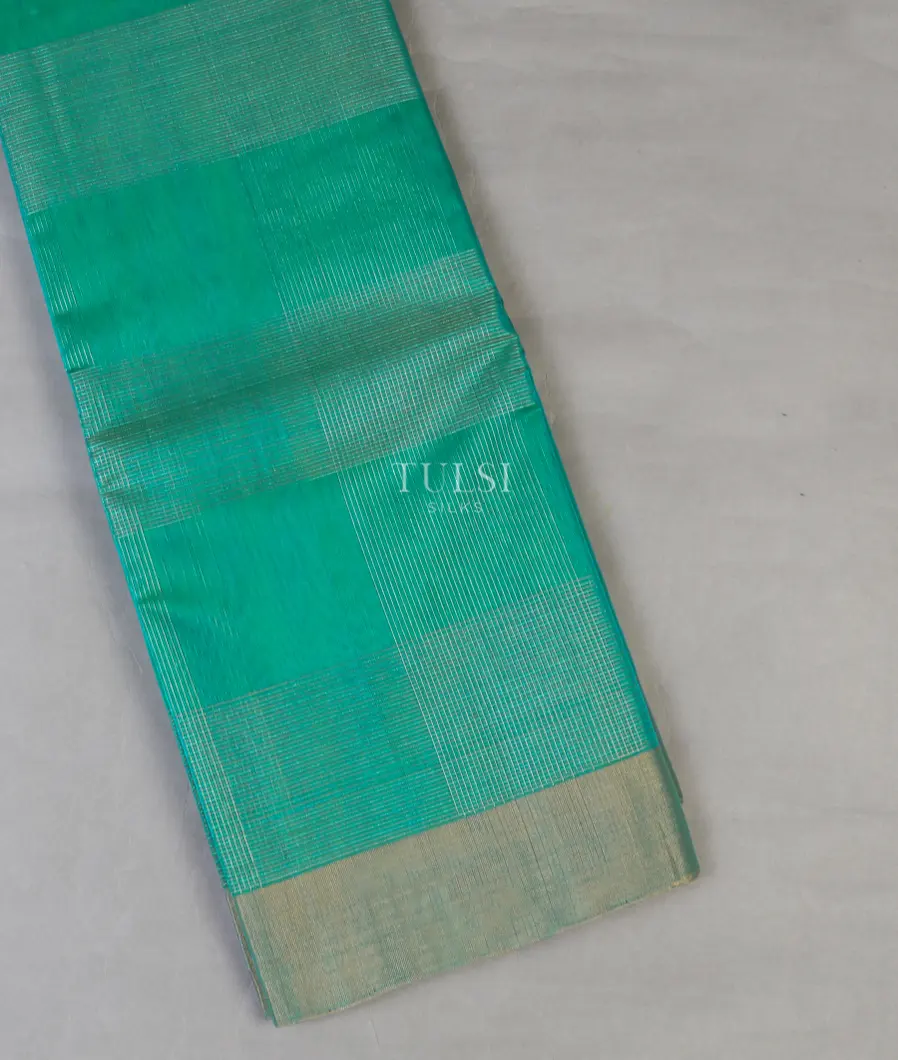Peacock Blue Silk Cotton Saree T586705-image
