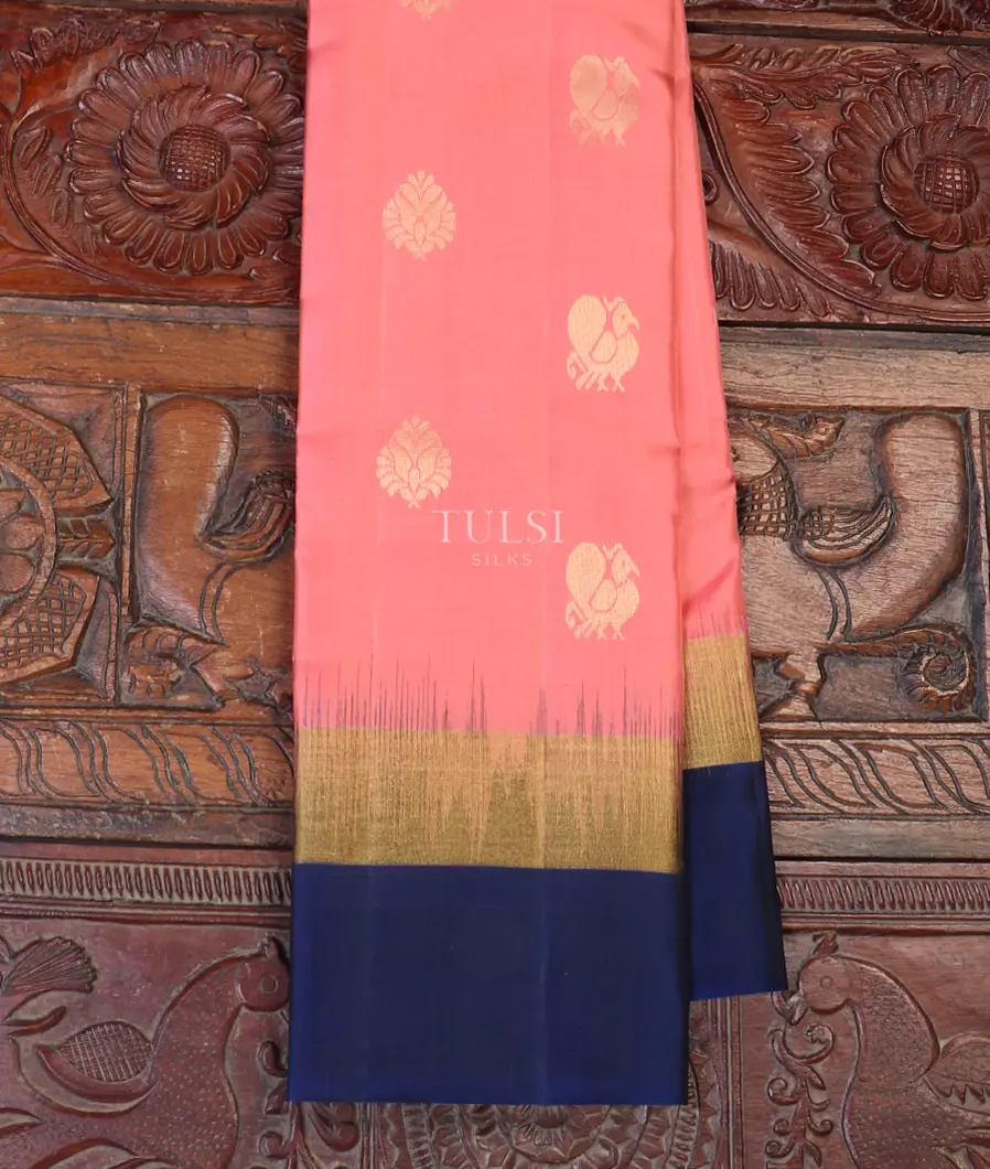 Coral Pink Soft Silk Saree T584135-image