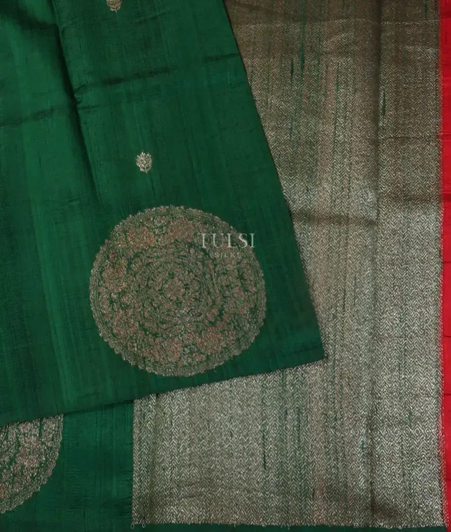 bottle-green-banaras-tussar-saree-t588343-t588343-b