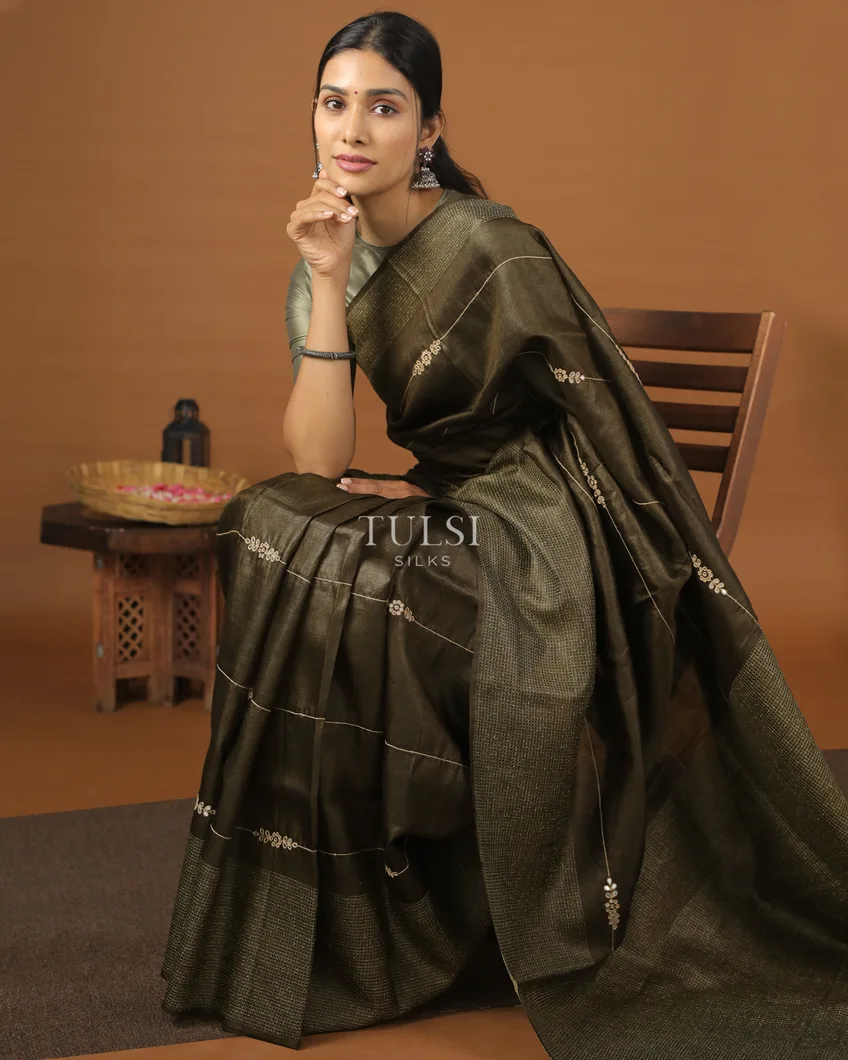 dark-green-tussar-embroidery-saree-t570641-t570641-i