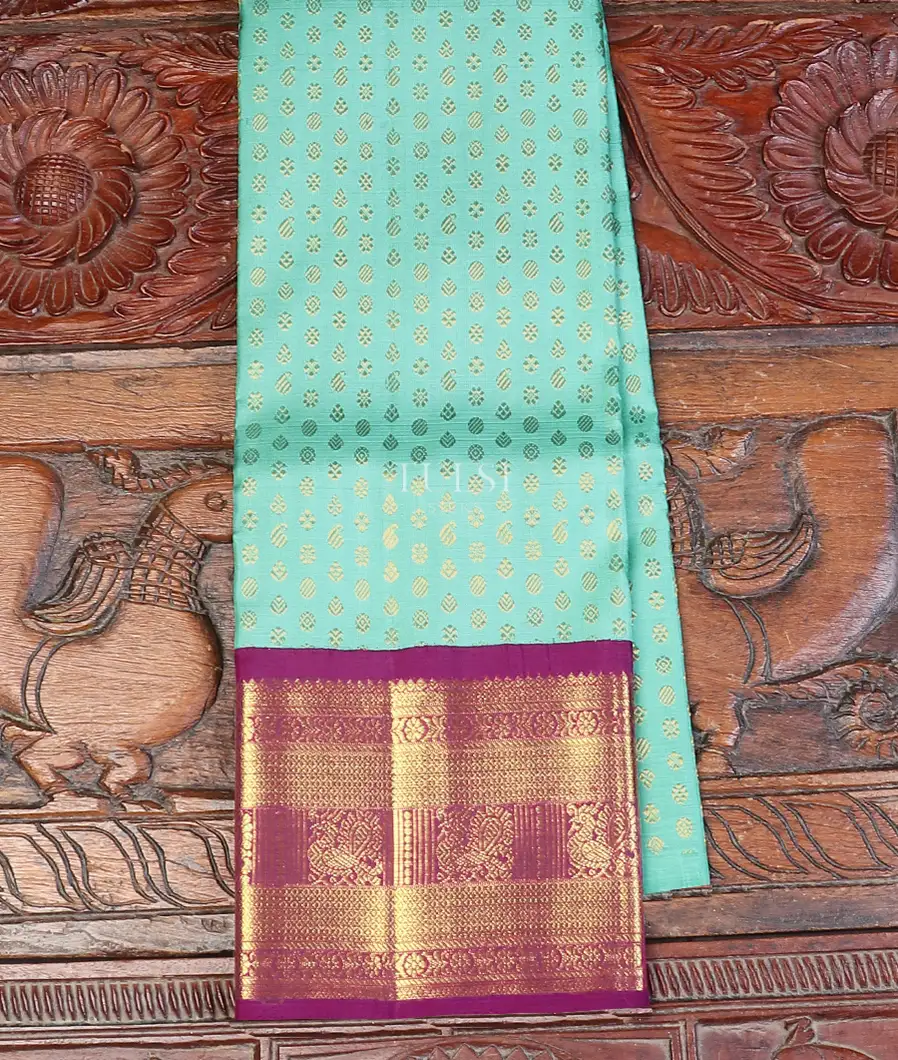 Blue Kanjivaram Silk Kids Pavadai T563728-image