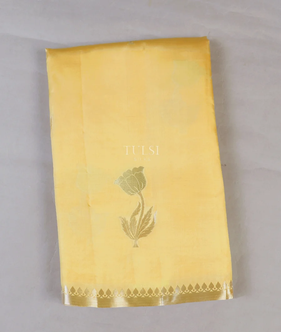 Pale Yellow Chaniya Silk Saree T584487-image