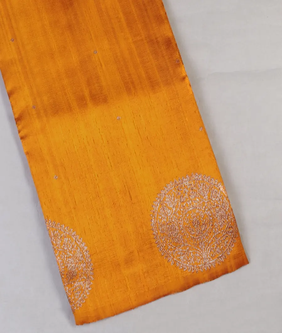 Yellow Banaras Tussar Saree T588336-image