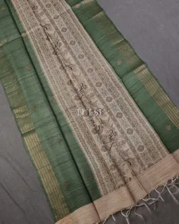 beige-and-green-tussar-printed-saree-t588560-t588560-e