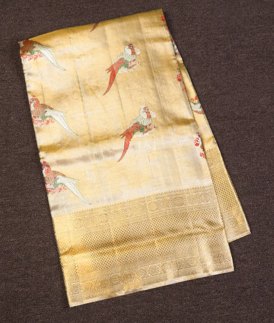 Gold and Silver Tissue Kanjivaram Silk Saree T566009-image