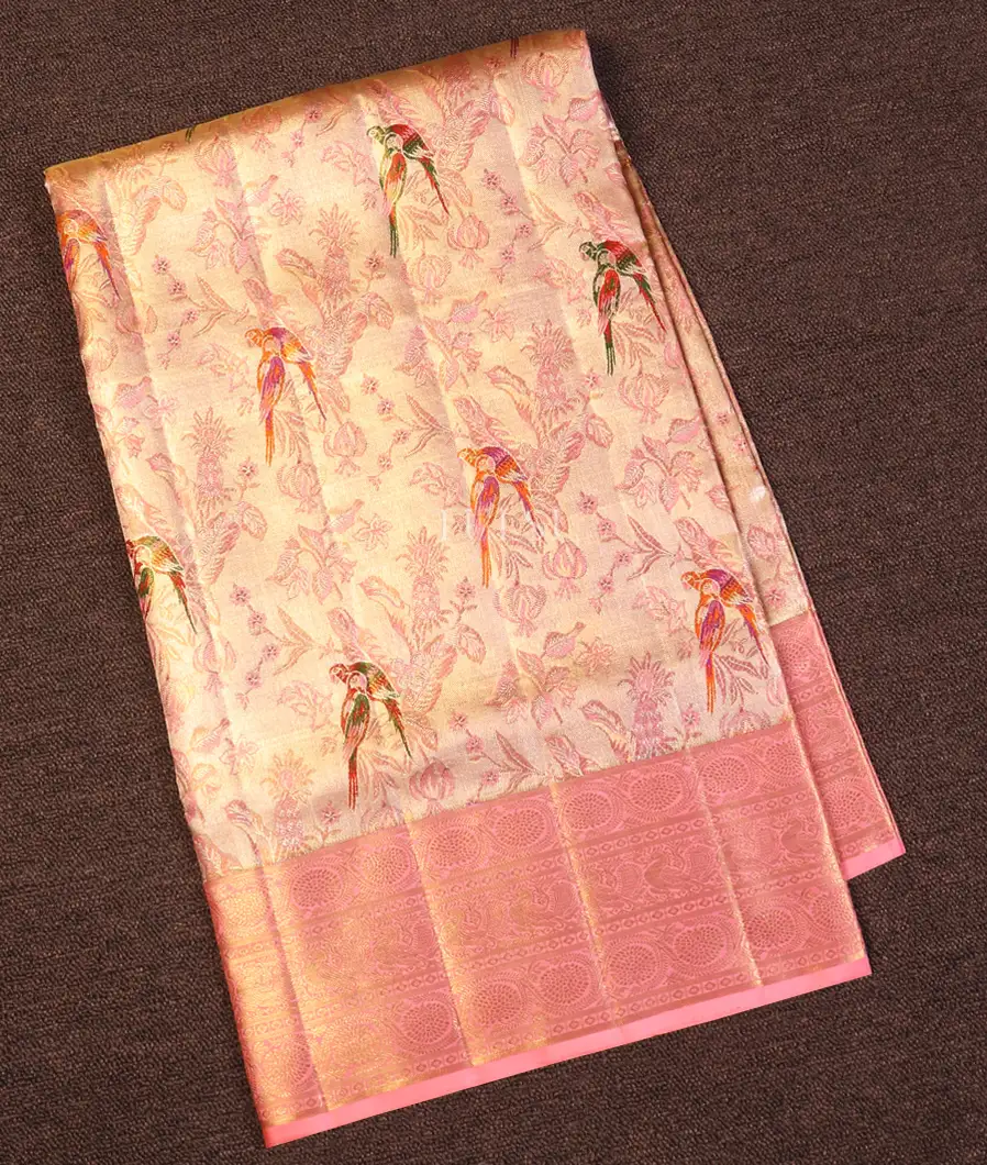 Pink Tissue Kanjivaram Silk Saree T580433-image