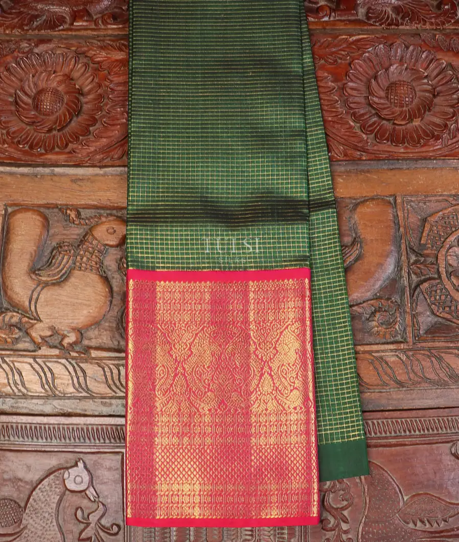 Green Kanjivaram Silk Pavadai T563808-image