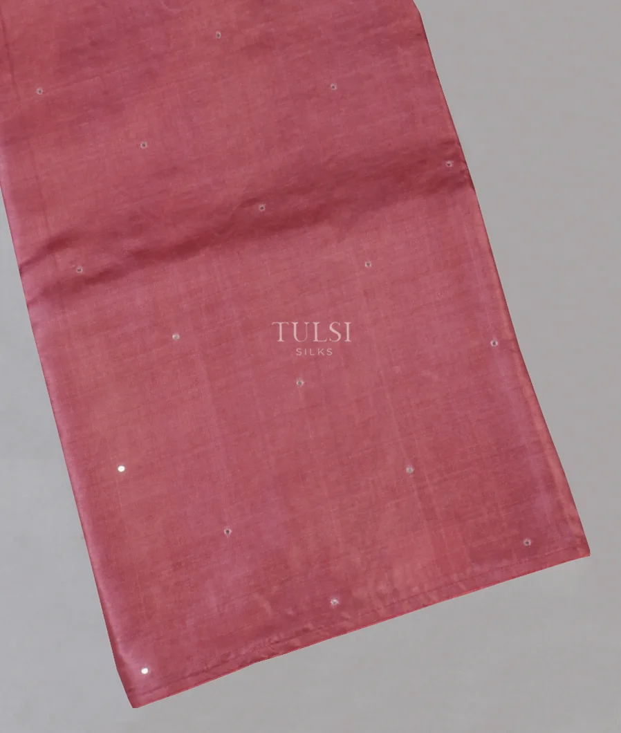 Pink Tussar Embroidery Saree T587468-image