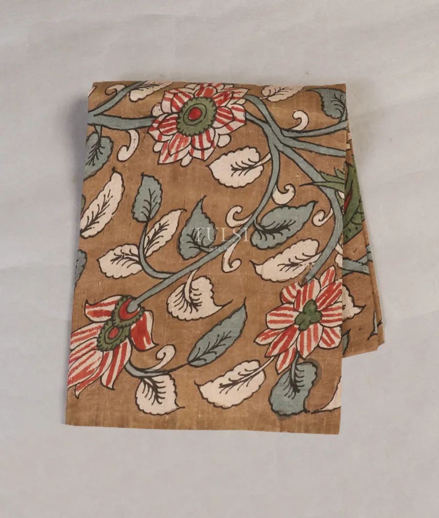 Light Brown Hand Painted Kalamkari Blouse T572468-image