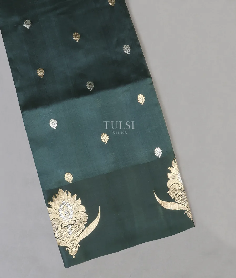 Dark Grey Banaras Silk Saree T581588-image