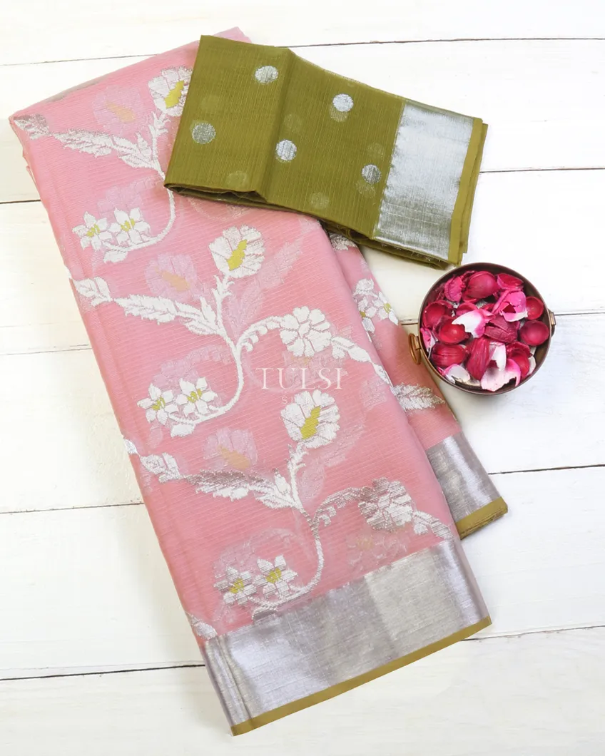 Pink Zari Kota Saree T588691-image