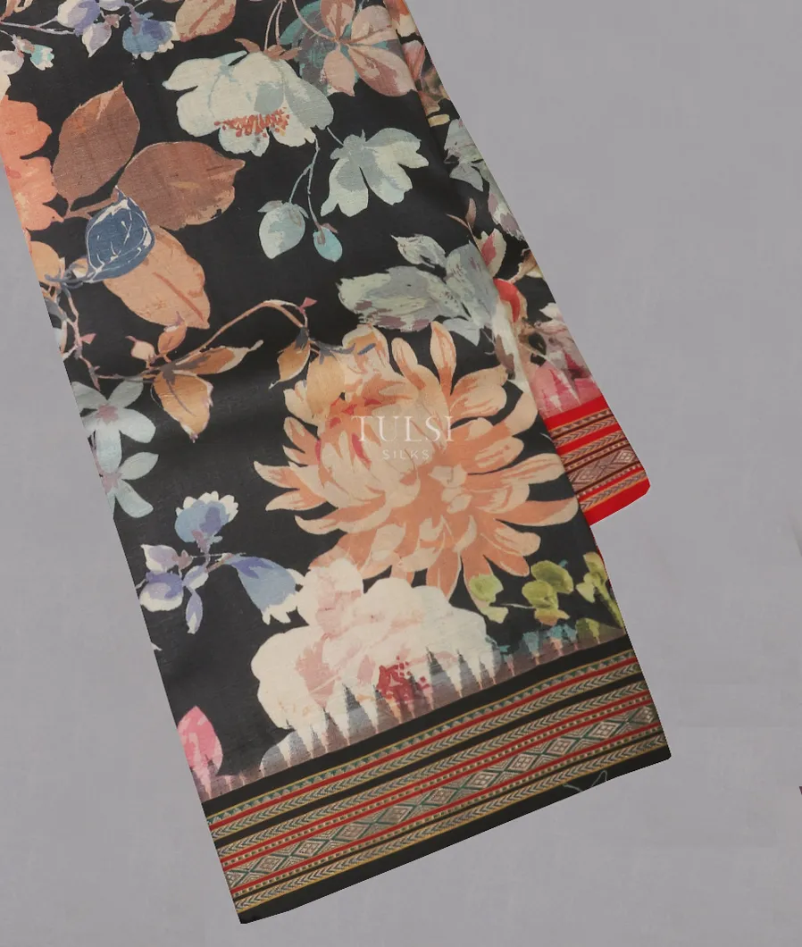 Black Vidarbha Tussar SareeT501983-image