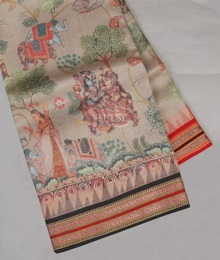Grey Vidarbha Tussar Saree T571005-image