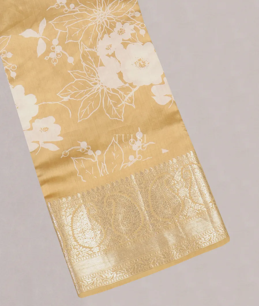 Pale Yellow Chaniya Silk Saree T577765-image