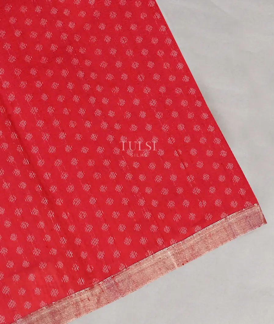 Red Woven Raw Silk Saree T575347-image