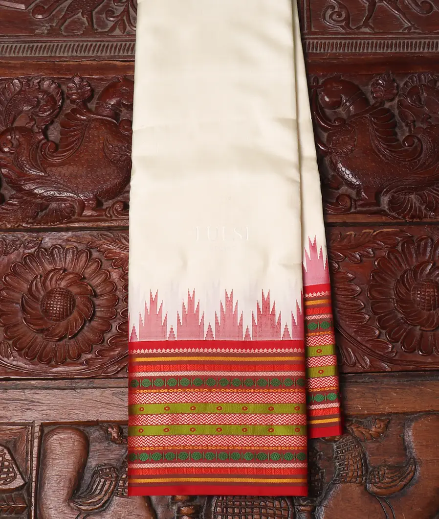 Off-White Kanjivaram Silk Saree T582246-image