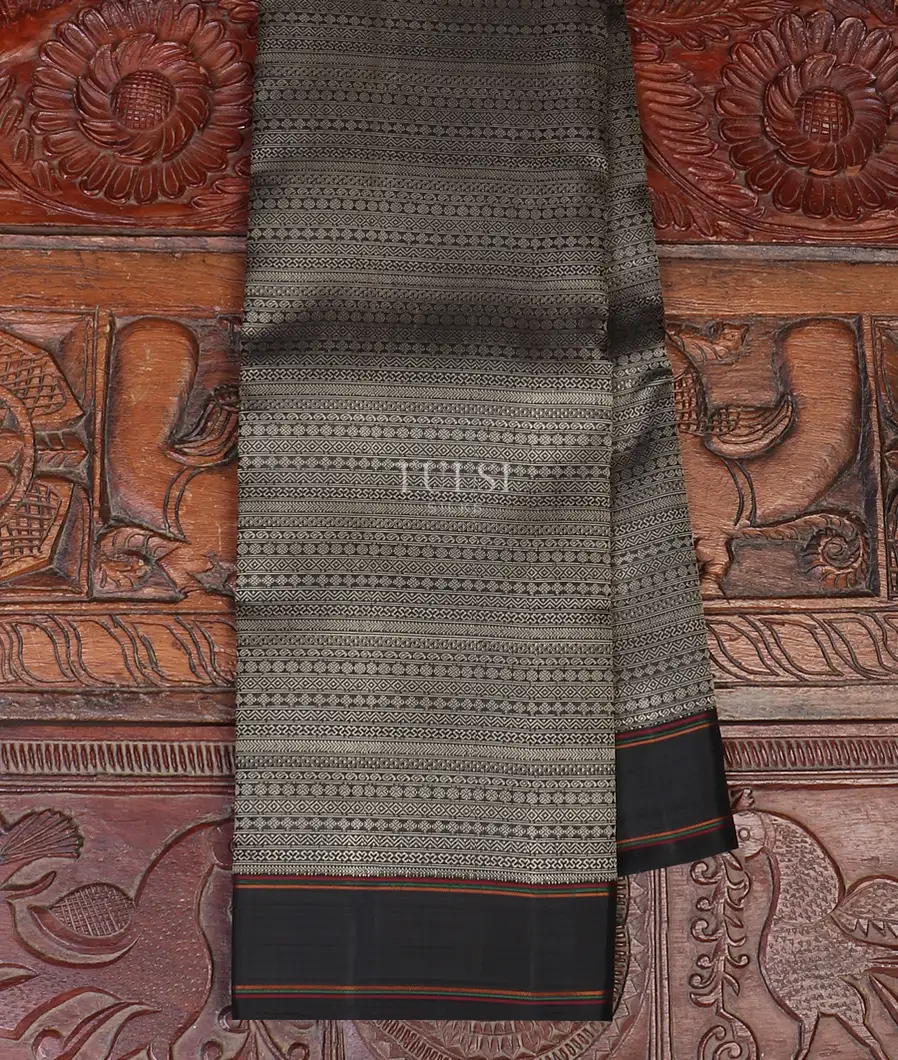 Black and Grey Kanjivaram Silk Saree T590654-image