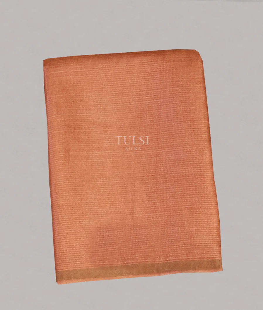 Rust Woven Tussar Saree T587651-image