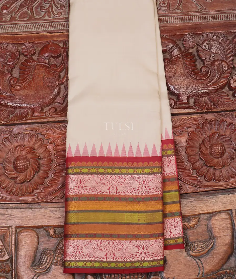 Off - Whie Kanjivaram Silk Saree T587269-image