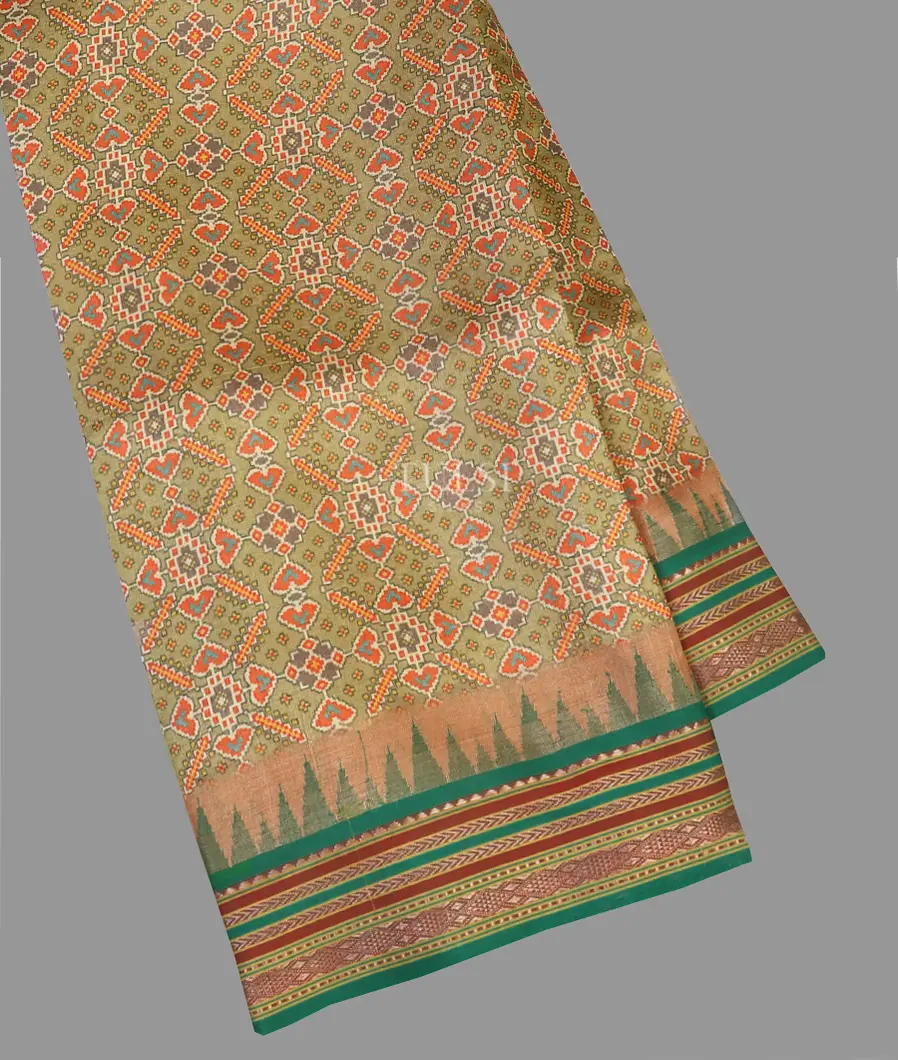 Greenish Grey Vidarbha Tussar Saree T571003-image