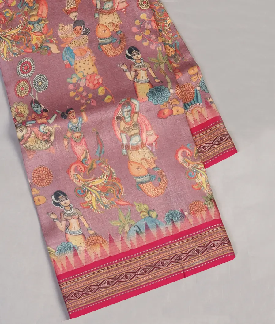 Light Mauve Pink Vidarbha Tussar Saree T557621-image