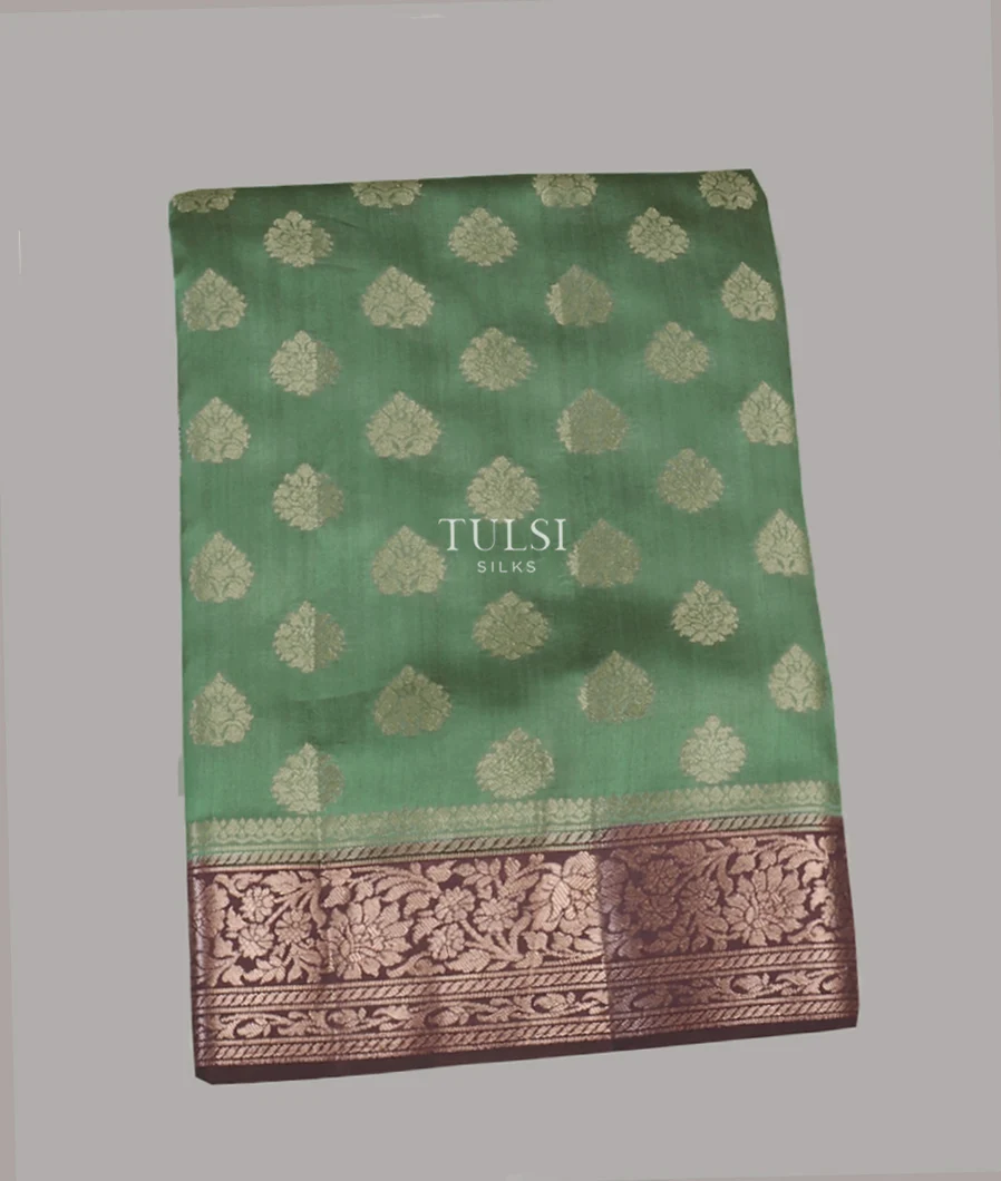 Greenish Grey Chaniya Silk Saree T568060-image