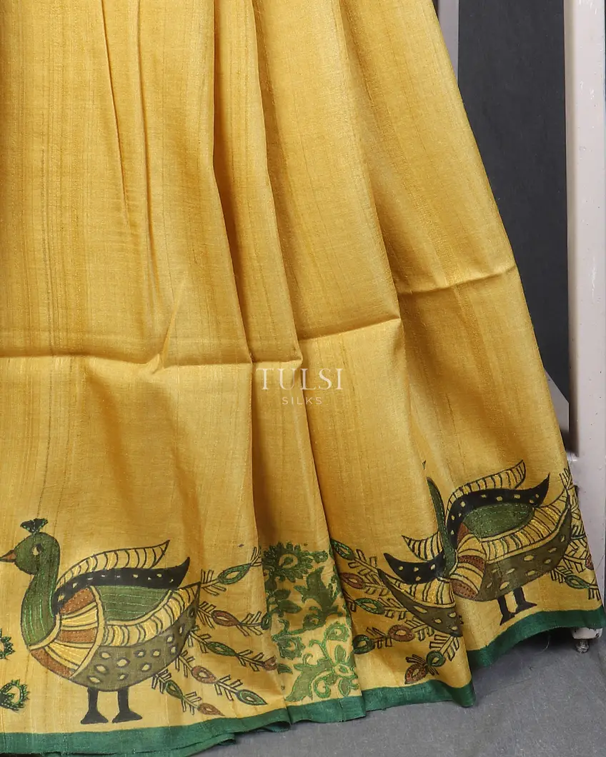 yellow-tussar-kantha-work-saree-t591745-t591745-d
