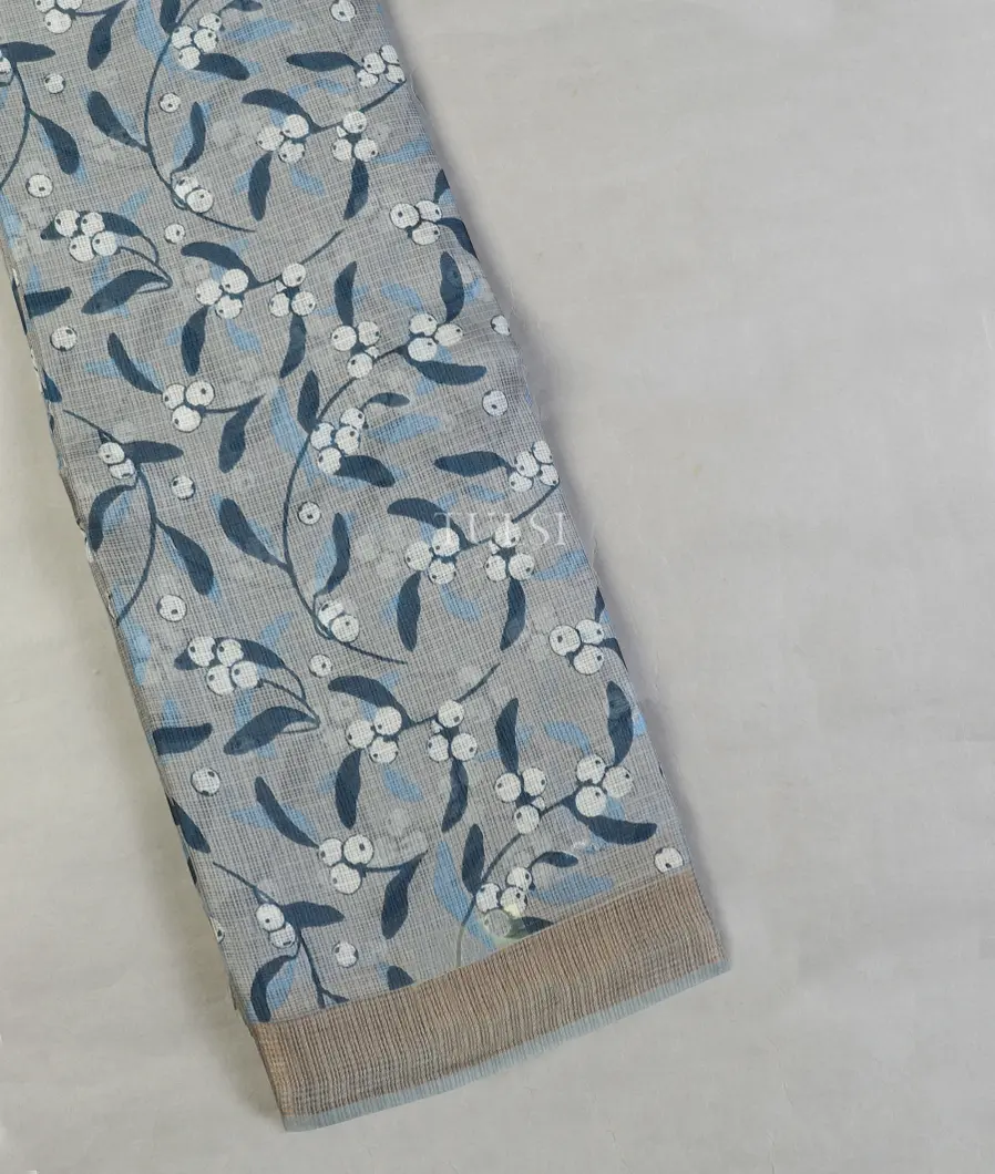 Grey Kota Cotton Saree T579615-image