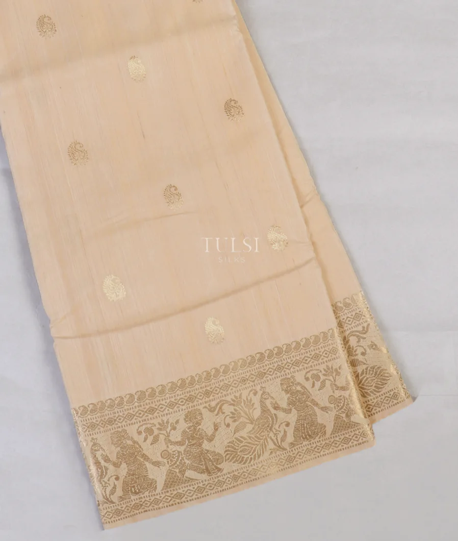 Light Beige Baluchari Silk SareeT594438-image