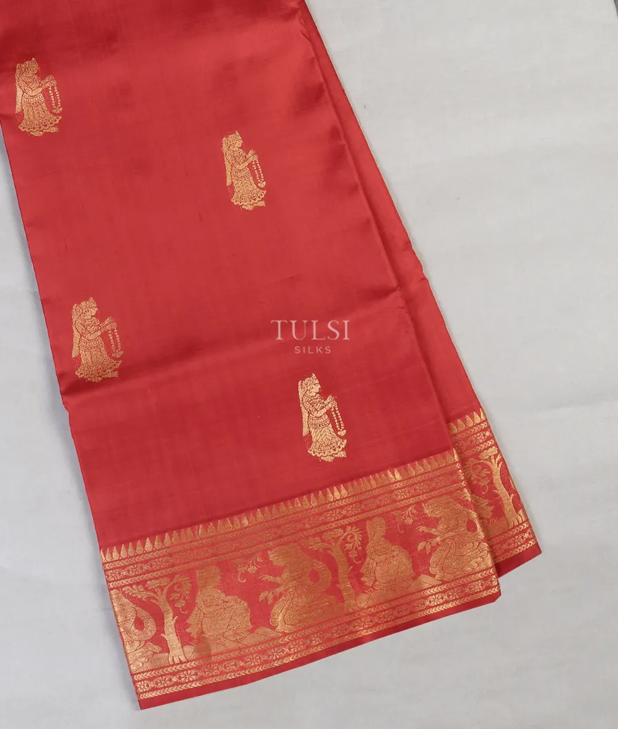 Red Baluchari Silk SareeT588131-image