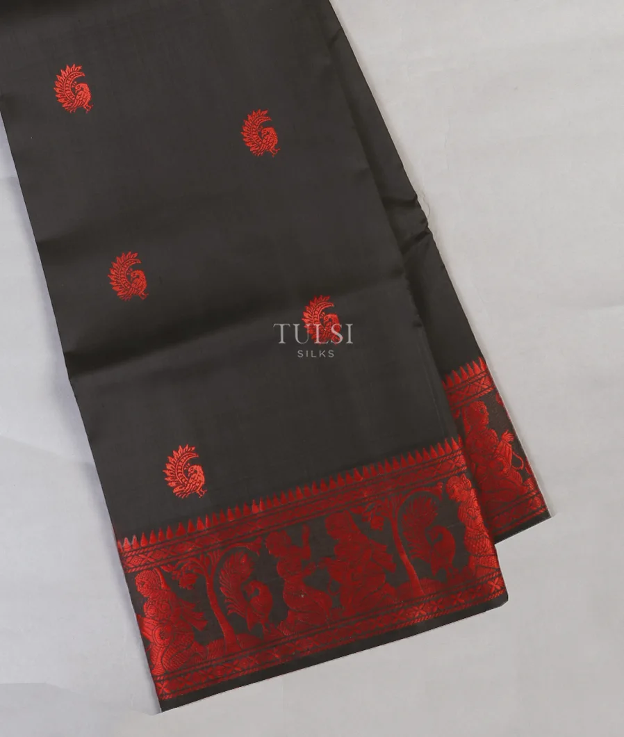 Black Baluchari Silk SareeT594444-image