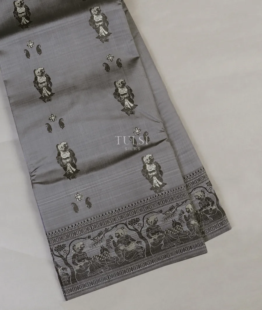 Grey Baluchari Silk SareeT594424-image