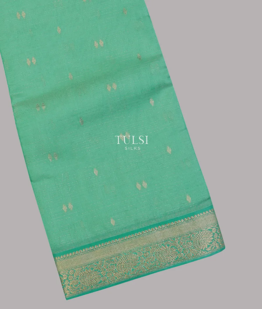 Mint Green Silk Cotton Saree T586749-image