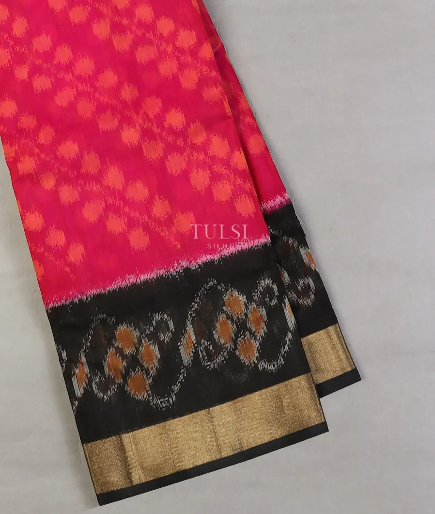 Pink Pochampalli Silk Cotton Saree T595364-image
