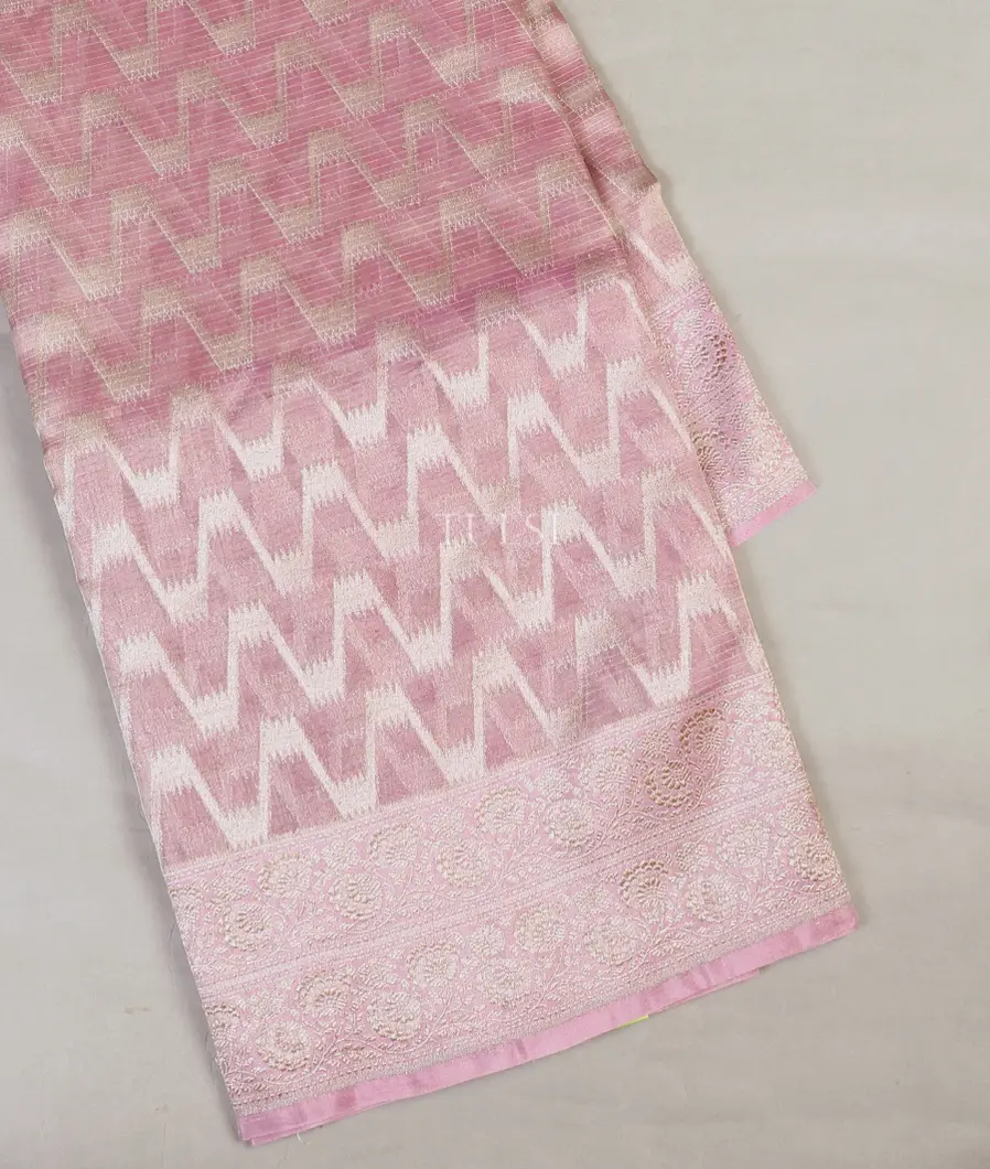 Pink Banaras Tissue Organza Saree T590331-image