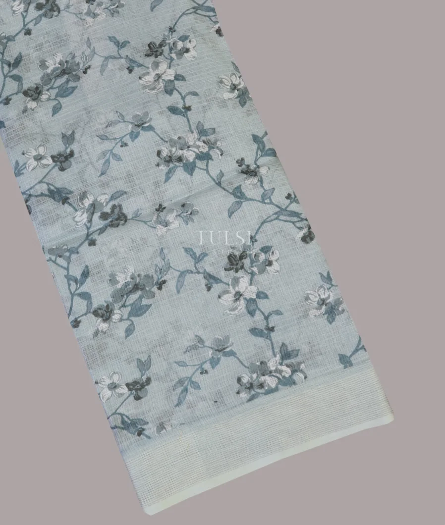 Light Grey Kota Cotton Saree T596033-image